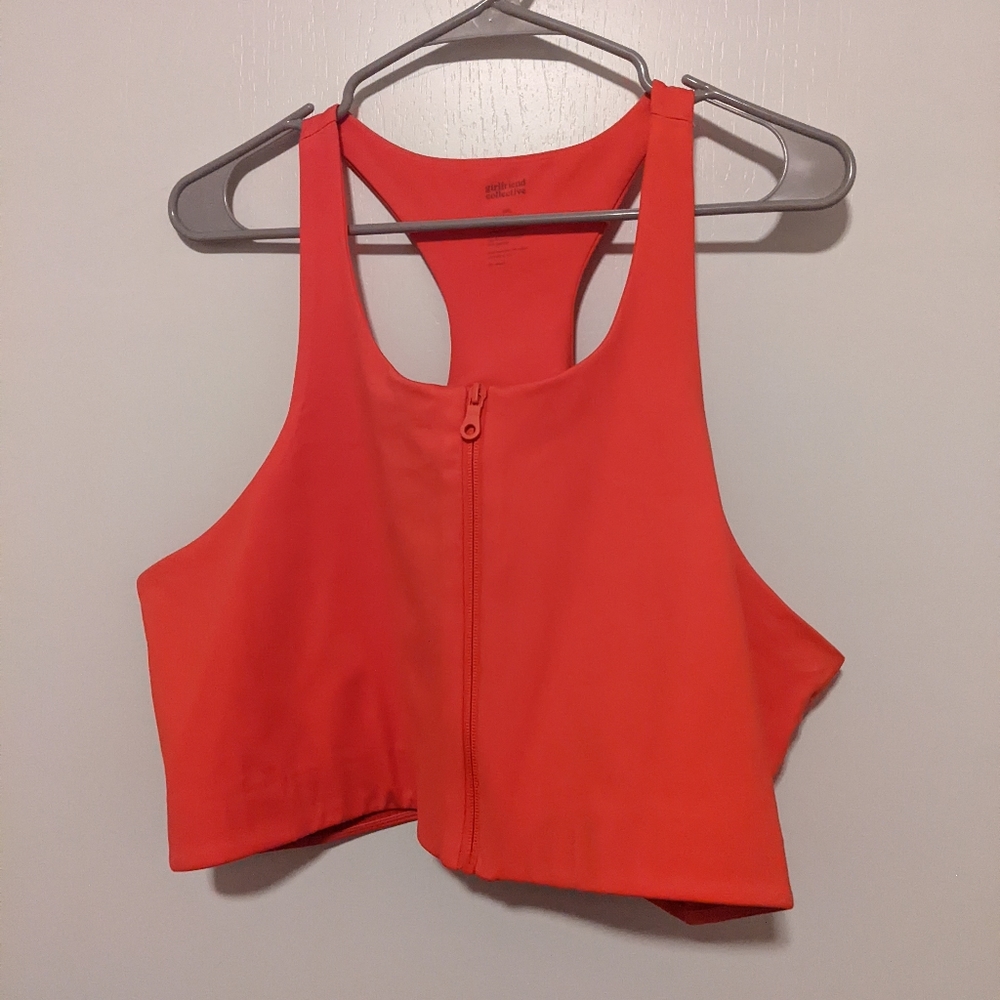 Girlfriend Collective Zip Front Paloma Sports Bra